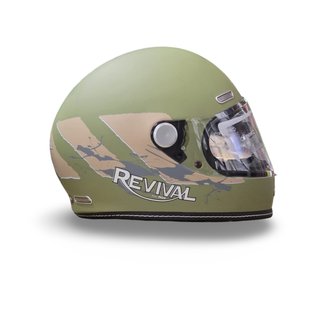 Casco Integral NZI Revival Footprint Verde/Gris
