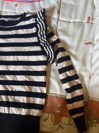 Jersey rayas beige y negro
