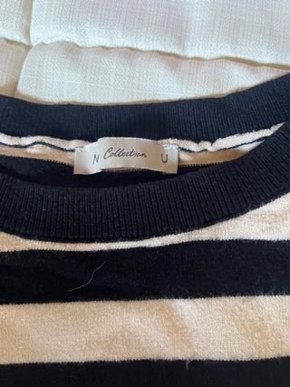 Jersey rayas beige y negro