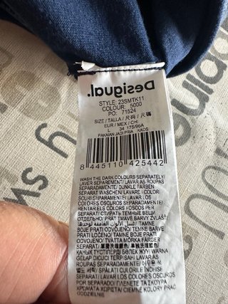 Camiseta Desigual Azul Estampada Talla L