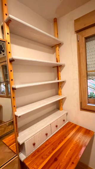 Estantería madera regulableMesa plegable cajones