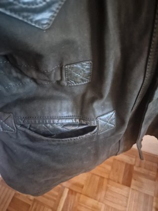 Abrigo de piel impermeable hombre
