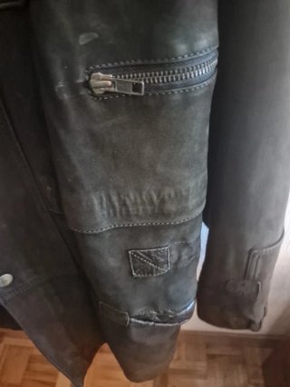 Abrigo de piel impermeable hombre