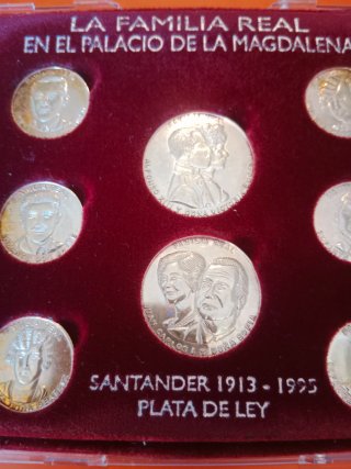 Colección Monedas Familia Real Santander plata 925