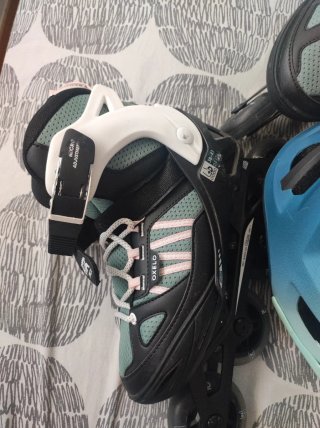Patines infantiles y casco Rockrider