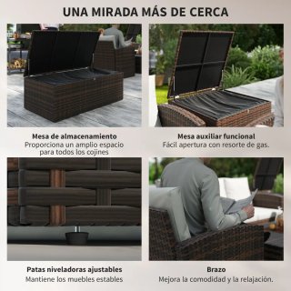 Conjunto Jardín Ratán 6 Piezas