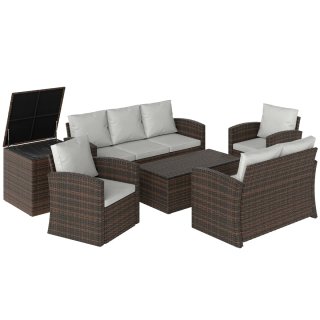 Conjunto Jardín Ratán 6 Piezas