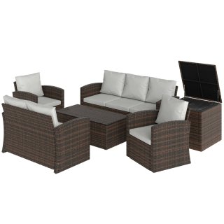 Conjunto Jardín Ratán 6 Piezas