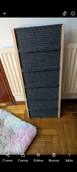 Rampa para perros gris y beige