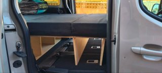 Mueble Camper + baca con cofre (Cruz) #minicamper