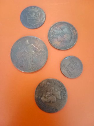 Lote 5 Monedas Antiguas Colección