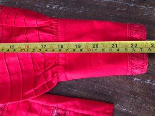 Blusa Atelier & Other Stories Roja Rayas Dantela