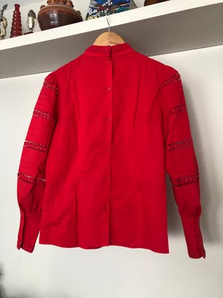 Blusa Atelier & Other Stories Roja Rayas Dantela