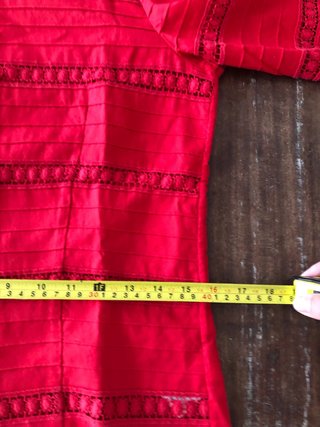 Blusa Atelier & Other Stories Roja Rayas Dantela