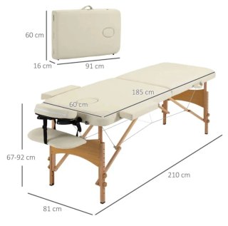 Camillas plegables madera, doble acolchado