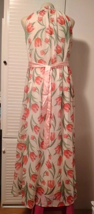 Vestido Largo Tulipanes Talla L