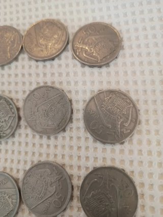 9 Monedas 50 Pesetas España