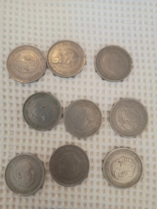 9 Monedas 50 Pesetas España
