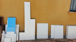 Fustes de armarios de cocina blancos