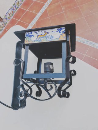 Farol de Forja con Cerámica