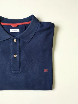 Polo Pedro del Hierro azul piqué