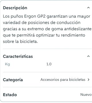 Puños Ergon GP2 Talla L
