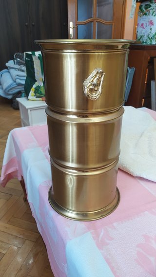 Paragüero dorado metal