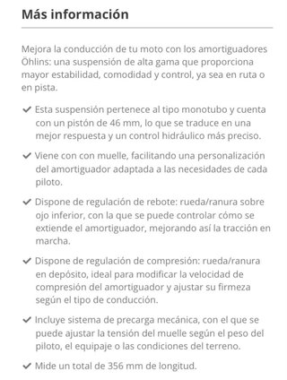 Amortiguador Ohlins Transalp 750 AG2321