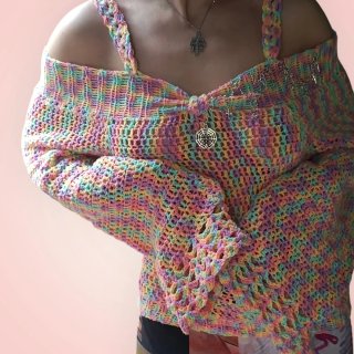 Jersey Crochet Arcoíris Talla Única