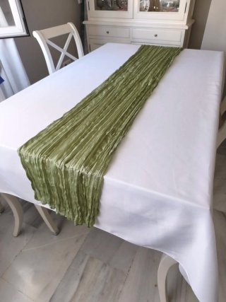 Caminos de mesa verdes de tela