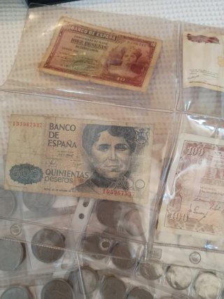 Lote Billetes y Monedas Colección