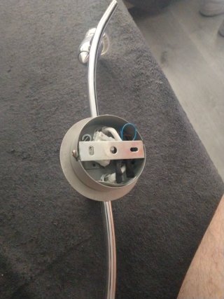 Lámpara de techo plateada con 3 focos orientales