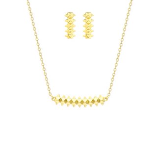 Colgante Latón plata 14K Geométrico Elegante
