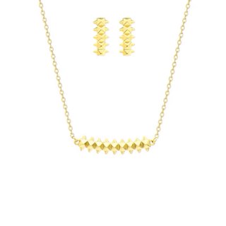 Colgante Latón plata 14K Geométrico Elegante