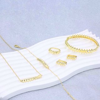 Colgante Latón plata 14K Geométrico Elegante