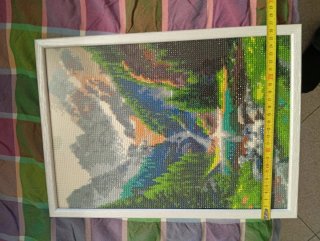 Quadro fatto a mano con paillettes