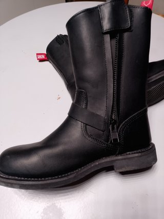 Botas Engineer Cuero Negro Sin Uso