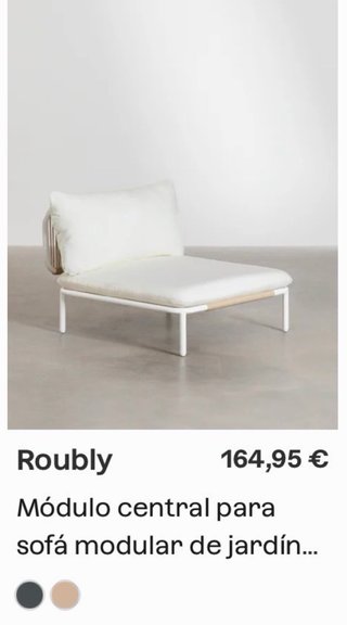 Conjunto sillón y mesa exterior