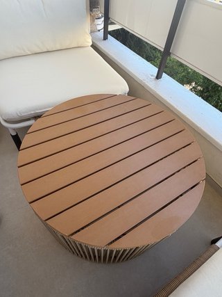 Conjunto sillón y mesa exterior