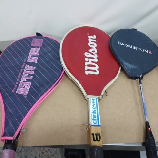 Lote 3 raquetas de tenis y bádminton