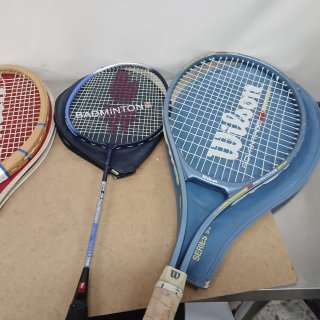 Lote 3 raquetas de tenis y bádminton