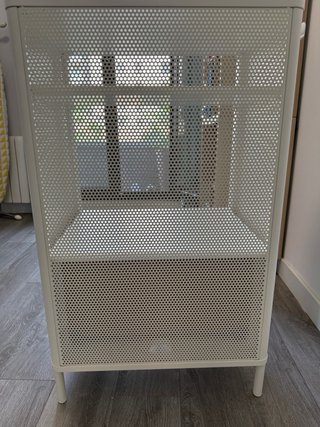 Estantería / Mueble organizador blanco con cajón