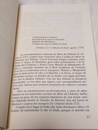 'Discurso sobre la felicidad', Mme du Châtelet