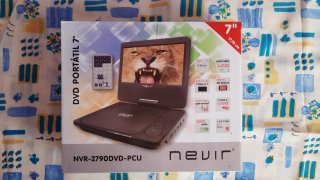 Dvd portátil Nevir negro 7 pulgadas