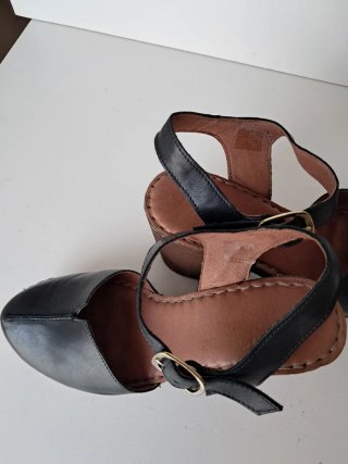 Zoccoli donna vera pelle neri