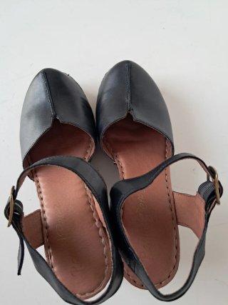 Zoccoli donna vera pelle neri