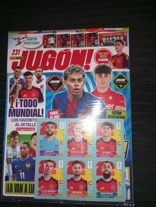 JUGON 231 + LAMINA 6 CROMOS ESPAÑA EXCLUSIVO MUNDI