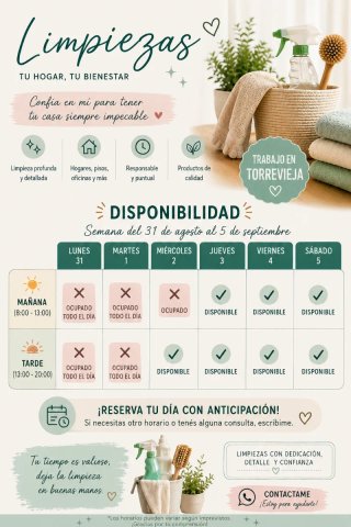 Limpieza por hora en Torrevieja