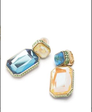 Pendientes Swarovski Azul y Amarillo