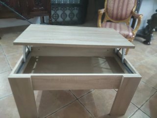 Mesa de centro doble altura madera